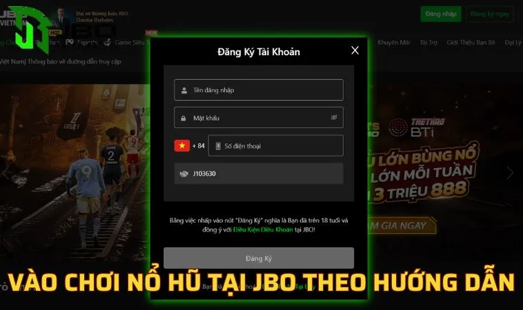 Vào chơi nổ hũ tại JBO theo hướng dẫn