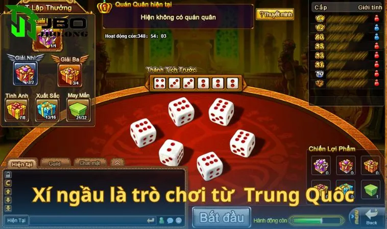 Xí ngầu vốn là trò chơi lâu đời bắt nguồn từ nước Trung Quốc